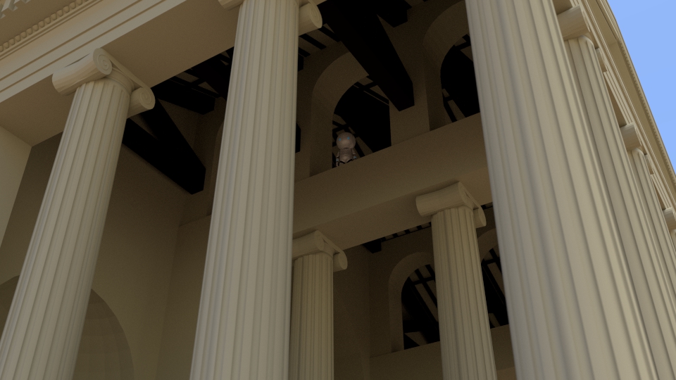Pantheon Rom 3D Vorbau