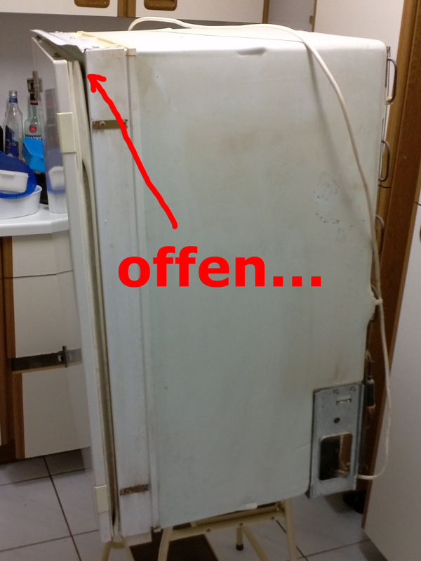 Das widerliche Ungetüm, der Kühlschrank