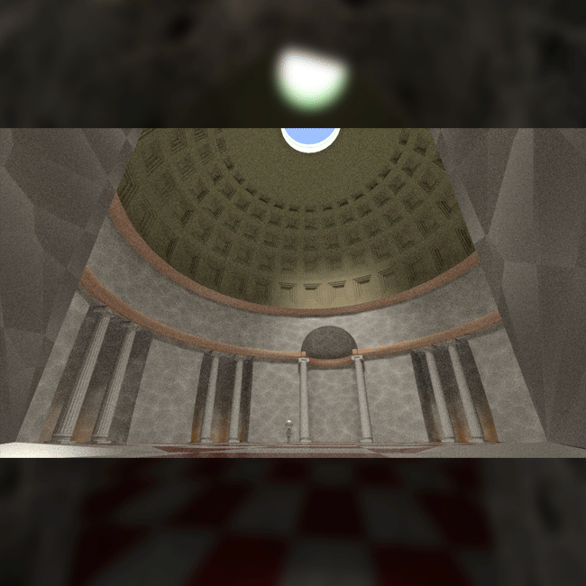 Pantheon (3D): Entstehung der Eingangsperspektive im Zeitraffer