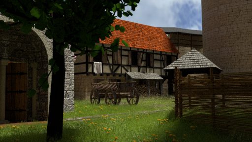 3D-Rekonstruktion Burghof Burg Tannenberg