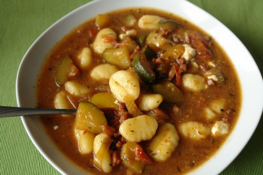 Zucchini-Gnocchi fertiggestellt