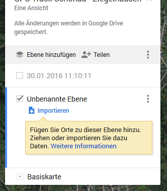 Google Maps: Importieren