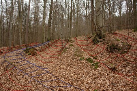 Hohlwegbündel bei Ziegelhausen: Hier verlaufen vier Hohlwege parallel zueinander