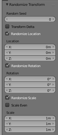 Blender: Randomize transform