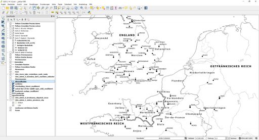 In QGIS erstellte Karte