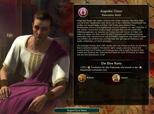 Augustus Caesar in Civilization V