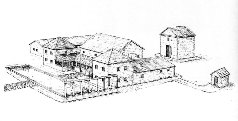 Rekonstruktion der villa rustica