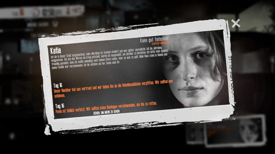 This War of mine: Tagebucheintrag unserer Quotenfrau