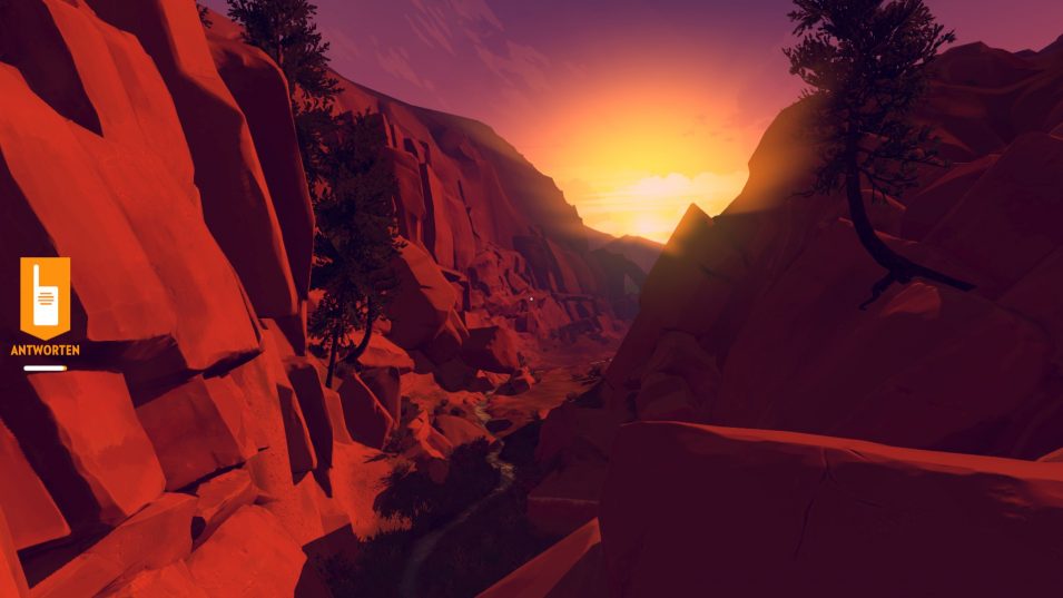 Sonnenuntergang in Firewatch