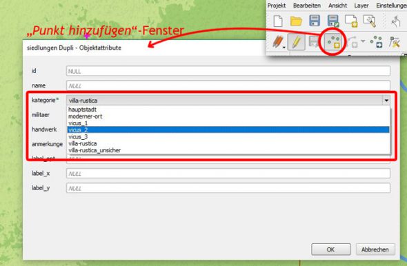 QGIS-Tipp: Dropdown-Menüs bei der Dateneingabe verwenden