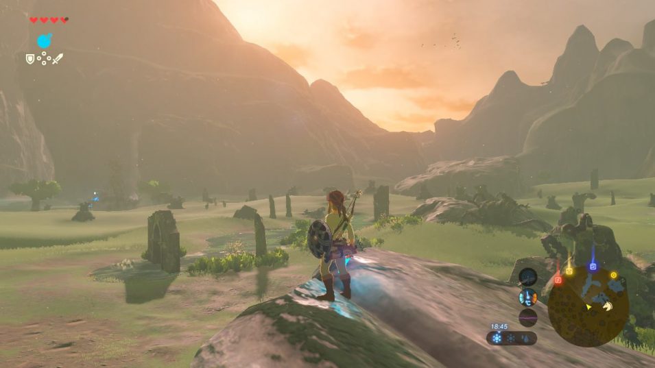 Breath of the Wild - Sonnenuntergang über Ruinen