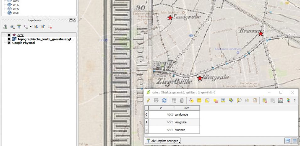 QGIS - Punkte als Vektordaten