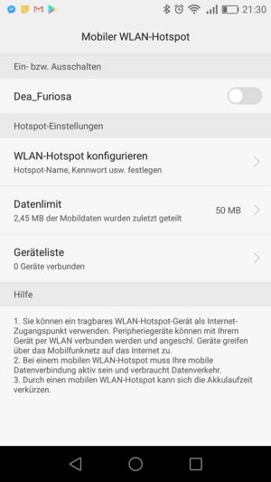 Mobilen Hotspot auf dem Smartphone einrichten