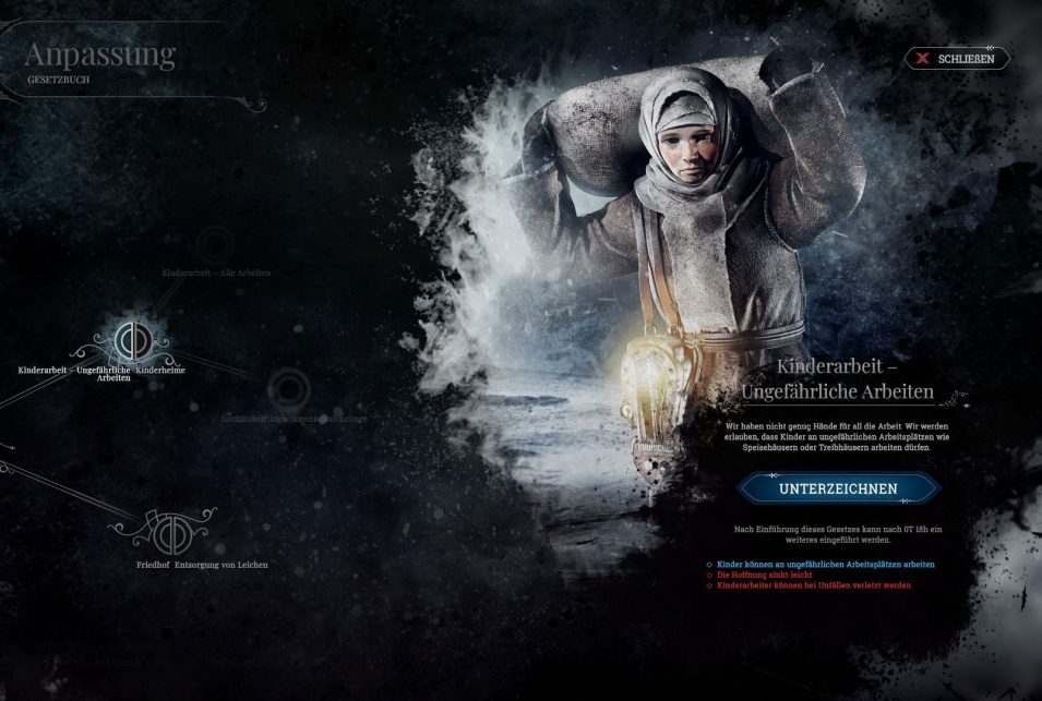 Kinderarbeit in Frostpunk