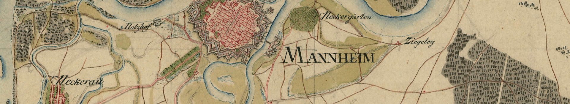 Mühlen, Galgen und Wege: Historische Karte von Südwestdeutschland (1797/98)