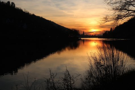 Heidelberg in der untergehenden Sonne