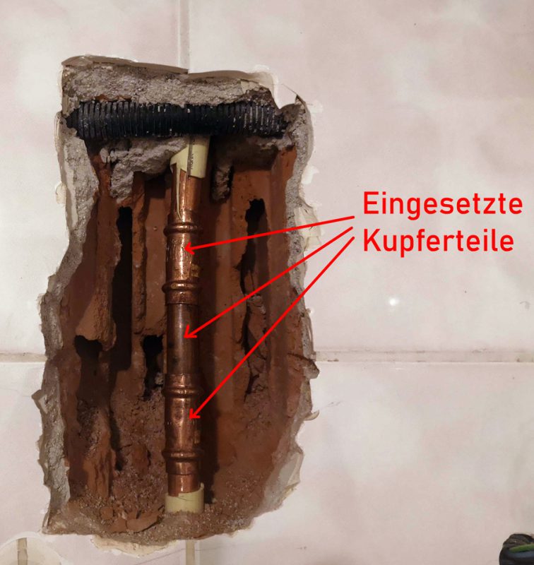 Geflickte Wasserleitung