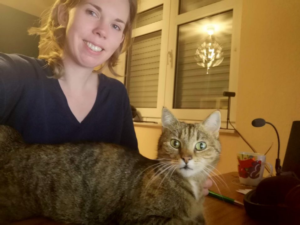 Debbie mit Katze Luna