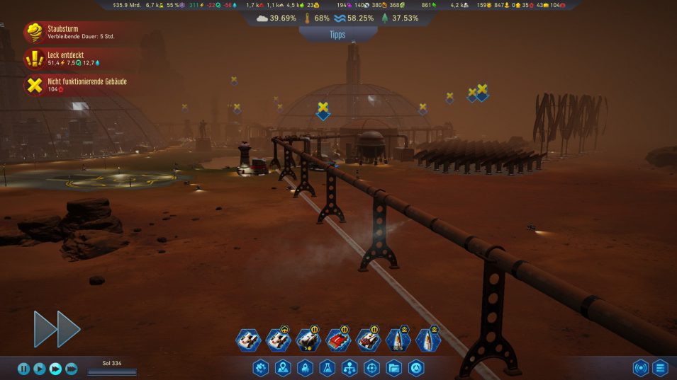 Staubsturm in Surviving Mars