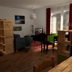 Wohnzimmer unserer Wohnung Wohnzimmer Innenarchitektur 3D