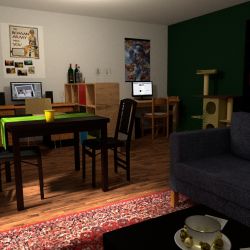 Wohnzimmer unserer Wohnung Wohnzimmer Innenarchitektur 3D