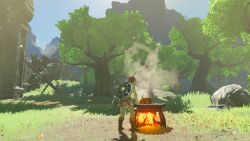 Link kocht Kochen in Breath of the Wild