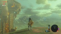 Links ein großer Shiekah-Turm und eine tolle Aussicht Breath of the Wild Aussicht