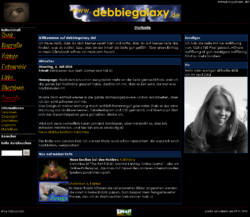 So sah die Startseite meiner alten Homepage zuletzt aus. Juli 2005 - Juli 2006