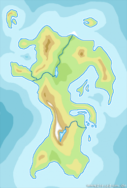 Insel als "physische Landkarte", wie man sie aus Atlanten kennt Dezember 2005