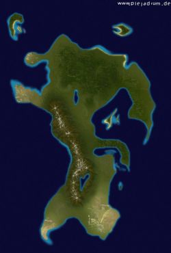 Insel als "Satellitenfoto" Dezember 2005