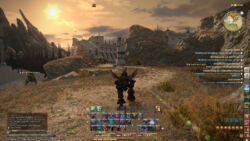 Mit dem Kampfroboter in den Sonnenuntergang Final Fantasy XIV