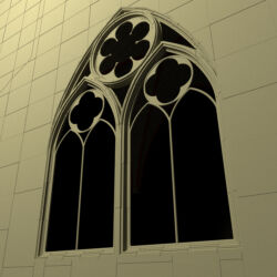 25.01.2015. Maßwerk eines gotischen Fensters Gotik