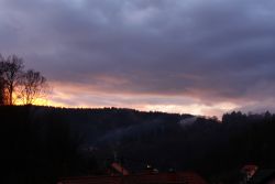 22.11.2015. Sonnenuntergang und Nebel 22.11.2015