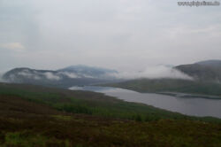 Nebel im Tal am frühen Morgen Schottland 2003