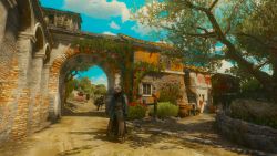 Rosenbewachsenes Gebäude Blood and Wine - Blumen