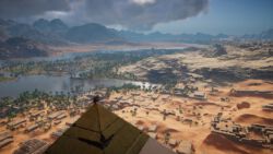 Bayek auf der Cheops-Pyramide Bayek auf der Cheops-Pyramide | Assassins Creeds Origins