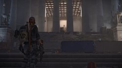 Ol' Abraham schaut traurig über das verwilderte Washington Das Lincoln Memorial